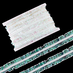 20mナイロン弾性プリーツレースリボン  衣類用アクセサリー  カラフル  1-1/8インチ（30mm）&nbsp;OCOR-WH0070-258B-03