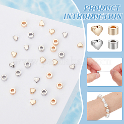 32Pcs 4 Styles Brass Spacer Beads&nbsp;KK-BC0012-35