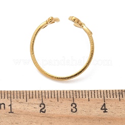 304ステンレススチールの蝶結びカフリング  18KGP本金メッキ  11mm  usサイズ8 1/2(18.5mm)&nbsp;RJEW-H246-01G-01