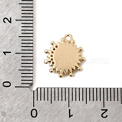 Brass Pave Clear Cubic Zirconia Pendants&nbsp;ZIRC-L106-02G-02
