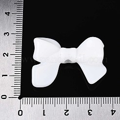 アクリルビーズ  模造ゼリー  蝶結び  ホワイト  23.7x32.7x7.3mm  穴：3.8mm  約240個/500g&nbsp;OACR-H038-43F