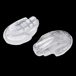 天然石クオーツクリスタルペンダント  ハムサ手  26~27x18.5~19x6~6.5mm  穴：1.5mm&nbsp;G-K359-03O