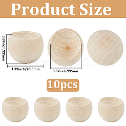 10Pcs Half Round Wooden Aromatherapy Diffuser&nbsp;AJEW-GF0015-18A
