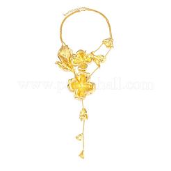 Zinc Alloy Flower Pendant Double Layer Y Necklaces for Women&nbsp;WG35735-01