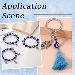 3 Strands 3 Styles Round Handmade Evil Eye Lampwork Beads Strands&nbsp;LAMP-PA0001-48