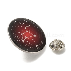 12星座クリエイティブ合金バッジ星座ブローチ  プラチナ  レオ  31mm&nbsp;LS-JEWB-S033-01P-E