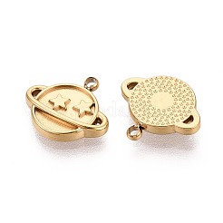 304ステンレスペンダント  惑星のチャーム  イオンプレーティング（ip）  長持ちメッキ  18KGP本金メッキ  10x11.5x2mm  穴：1.2mm&nbsp;STAS-N125-07G