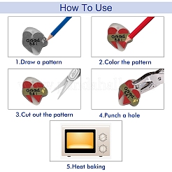 DIY Plastic Heat Shrink Film Paper & Iron Keychain Kits&nbsp;DIY-YW0009-30