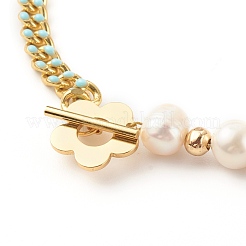 Brass Enamel Curb Chain Necklaces&nbsp;NJEW-JN03482-02