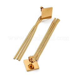 Ion Plating(IP) Golden 304 Stainless Steel Dangle Stud Earrings&nbsp;EJEW-D083-11A
