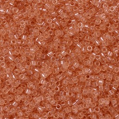 MIYUKIデリカビーズ  シリンダー  日本製シードビーズ  11/0  （db1411)透明桃  1.3x1.6mm  穴：0.8mm  約2000PCS /ボトル  10 G /ボトル&nbsp;SEED-JP0008-DB1411