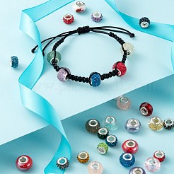 DIYジュエリー作成キット  ロンデルアクリル＆ポリマークレイラインストーン＆レジンラインストーン＆透明ガラス＆パール化手作り磁器ヨーロピアンビーズを含む  ミックスカラー  70個/箱&nbsp;DIY-LS0001-80