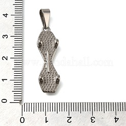 304ステンレスペンダント  スケートボードチャーム  ステンレス鋼色  32x9.5x5mm  穴：7x3mm&nbsp;STAS-Z113-18P