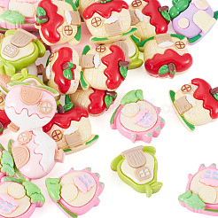 30Pcs Fruit Opaque Resin Decoden Cabochons&nbsp;RESI-TADJ0001-21