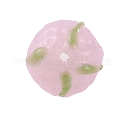 ガラスビーズ  苺  パールピンク  16x13.5x13.5mm  穴：1.6mm&nbsp;GLAA-WH0033-41E