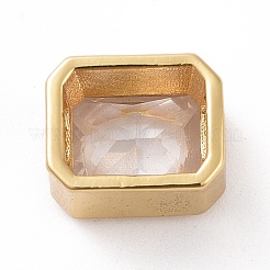 Eco-friendly Brass Micro Pave Clear Cubic Zirconia Beads&nbsp;KK-D079-25G