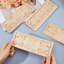 5Pcs Unfinished Wooden Decals Decorations&nbsp;AJEW-FH0007-94