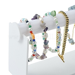 有機ガラスブレスレットディスプレイ  アクリルと  ホワイト  20.2x6x12cm&nbsp;BDIS-N004-01