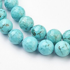 Synthetic Turquoise Bead Strands&nbsp;G-J376-71B-8mm-05