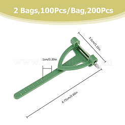 結婚式用プラスチックブローチ90個  グリーン  67.5x31x10mm&nbsp;AJEW-WH0472-97