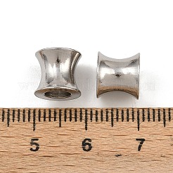変色しにくい304ステンレススチール製ヨーロピアンビーズ  大穴ビーズ  コラム  9x8mm  穴：5mm&nbsp;STAS-E039-1