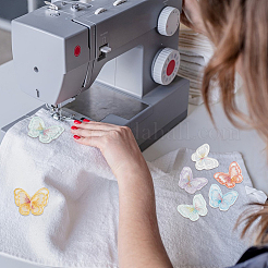 28Pcs 7 Colors Computerized Embroidery Cloth Iron on/Sew on Patches&nbsp;FABR-CY0001-01