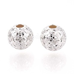 Textured 925 Sterling Silver Beads&nbsp;STER-T008-46S