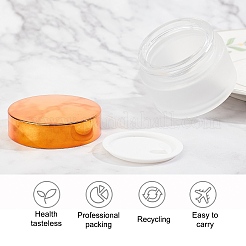 DIYガラス詰め替えクリームボトルキット  すりガラスの詰め替え可能なクリームボトル付き  プラスチック透明プラグ付き  アルミカバー  フェイスマスククリームスプーンプラスチックスティック  黒板のステッカーラベル  ミックスカラー  52x39mm  内径：36mm  容量：30g&nbsp;DIY-BC0004-04C