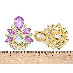 304 Stainless Steel Glass Stud Earrings&nbsp;EJEW-M095-15G-01