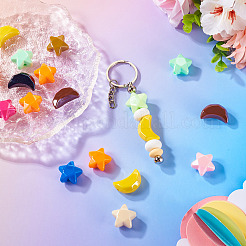 20 個 2 スタイル不透明なアクリル ビーズ  混合図形  19~23.5x15.5~20x10~11.5mm  穴：2.2~2.8mm  10個/スタイル&nbsp;OACR-TA0002-98