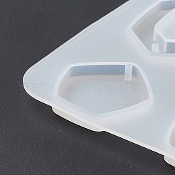 DIYペンダントシリコンモールド  レジン型  UVレジン用  エポキシ樹脂ジュエリー作り  五角形の模様  69x109x5mm  穴：1.5mm  内径：17~43x15.5~37mm&nbsp;LS-DIY-E065-07H