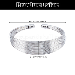 1Pc Trendy European and American Style Unique Cute Iron Cuff Bracelet for Hip-hop Rock&nbsp;BJEW-LP0003-30P