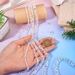 4 Starnds 4 Styles AB Color Plated Transparent Electroplate Beads Strands&nbsp;EGLA-TA0013-79