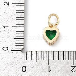 Brass Micro Pave Cubic Zirconia Pendants&nbsp;LS-KK-H204-01KCG-06