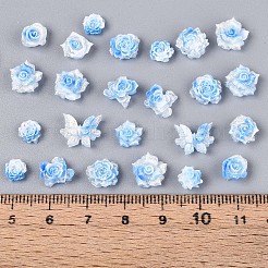 Luminous Flower Resin Cabochons&nbsp;CRES-T025-10F