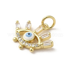 Brass Micro Pave Cubic Zirconia Pendants&nbsp;KK-E092-01G-01