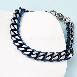 304 Stainless Steel Cuban Link Chain Bracelets for Men Women&nbsp;BJEW-C124-04A-01