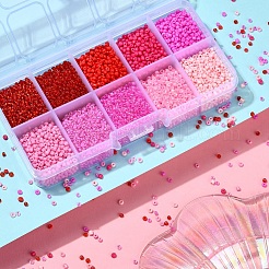 8500Pcs 10 Style Glass Seed Beads&nbsp;SEED-YW0001-80A