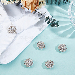 5Pcs Brass Rhinestone Cufflinks&nbsp;FIND-CY0001-63P