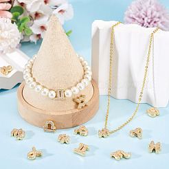 12Pcs 12 Styles Twelve Constellations Brass Micro Pave Clear Cubic Zirconia Pendants&nbsp;KK-TA0008-96G
