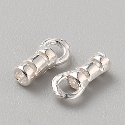 スターリングシルバーコードエンド925本  銀  6.5x3x2mm  穴：1.4mm  内径：1.2mm&nbsp;STER-WH0019-14A