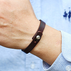 1Pc Punk Retro Ethnic Style Handmade Leather Bracelet Couple Literary Hand Strap Men&nbsp;BJEW-CL0001-02A