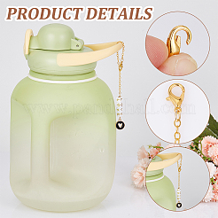 Flat Round with Hollow Heart Alloy Enamel Cup Pendant Decorations&nbsp;HJEW-AB00482