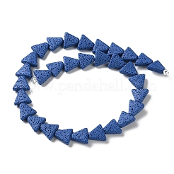Triangle Dyed Natural Lava Rock Beads Strands&nbsp;G-O126-04A-03