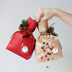 2Pcs 2 Styles Christmas Them Alloy Enamel Pendant Decorations&nbsp;HJEW-SP0001-48B