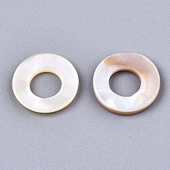 Natural Freshwater Shell Linking Rings&nbsp;SHEL-S276-131A-01
