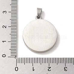 304 Stainless Steel Pendant Cabochons Settings&nbsp;STAS-L272-003P