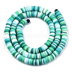 Handmade Polymer Clay Beads Strands&nbsp;CLAY-R089-6mm-094