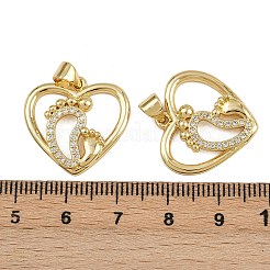 Brass Micro Pave Cubic Zirconia Pendants&nbsp;ZIRC-I367-12G-05