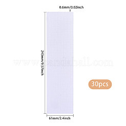 クロスステッチ制作用の綿アイーダ布ブックマーク30個  長方形  ホワイト  243x61x0.6mm&nbsp;AJEW-GL0002-99A